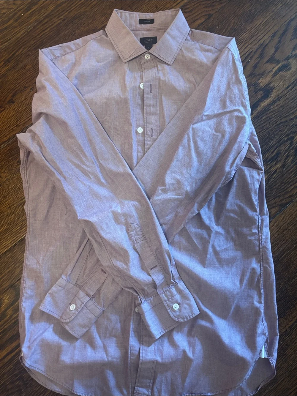 J. Crew Ludlow Men’s Button-Up Dress Shirt — Light Lavender